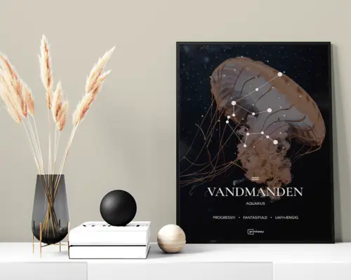 Vandmanden Stjernetegn Plakat Motiv 70×100 cm (B1)