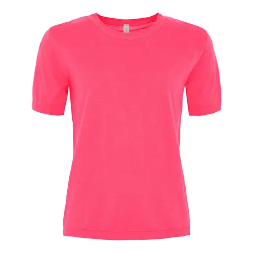 Skovhuus Kvinde T-shirt i Strik Pink M