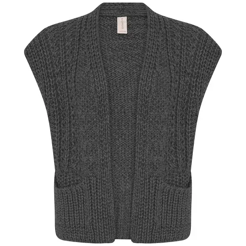 Skovhuus Kvinde Strik Vest Grey XL