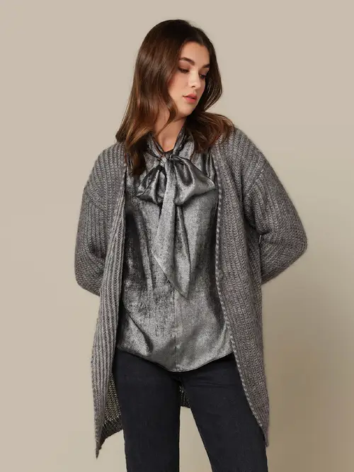 Skovhuus Kvinde Strik Cardigan Charcoal M