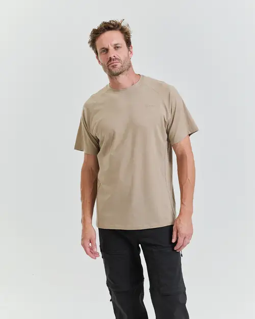 Bornholm Merino/Tencel T-shirt Mand - S / Beige