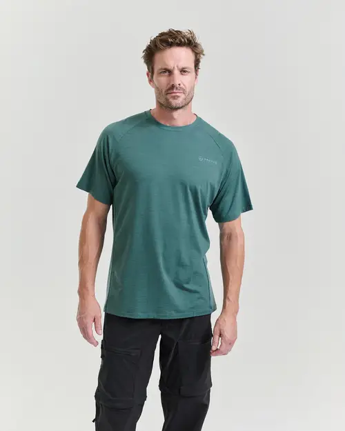 Bornholm Merino/Tencel T-shirt Mand - S / Blå