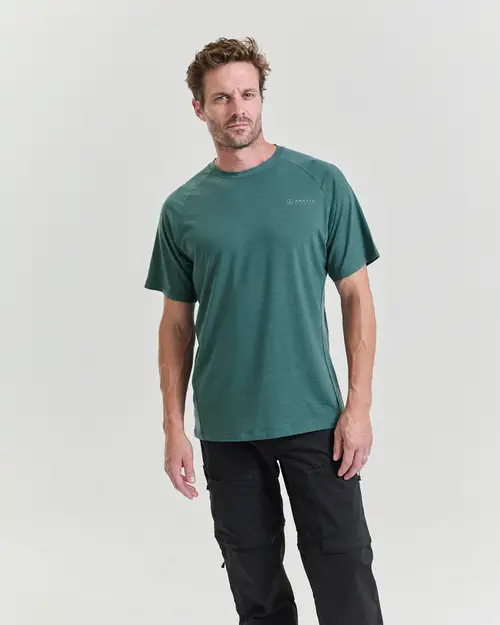 Bornholm Merino/Tencel T-shirt Mand - M / Blå