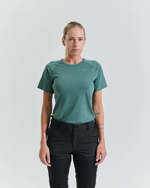 Bornholm Merino/Tencel T-shirt Kvinde - XS / Blå