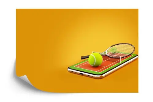 Fototapet - Tennis på din smartphone