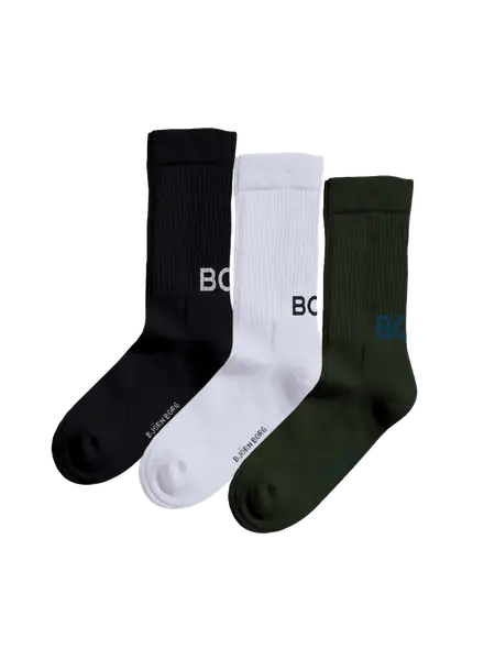 Björn Borg Core Crew Polyamide Socks 3-pack Multi, 36-40