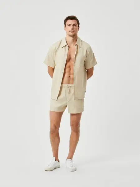 Björn Borg Borg Linen Shirt Beige, L