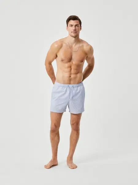 Björn Borg Borg Seersucker Swim Shorts Blå, L