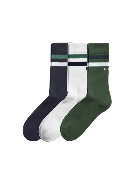 Björn Borg Core Crew Socks 3-pack Grøn, 36-40