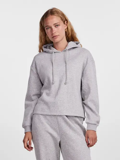 Pcchilli ls hoodie noos bc Light grey melange