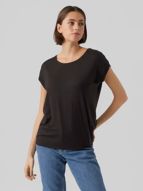 Vmava plain ss top gajrs noos Black