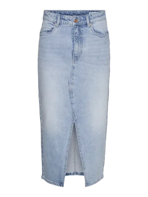 Vmveri hr calf denim skirt ga noos Light blue denim