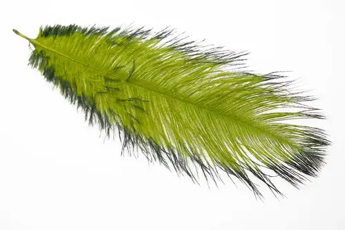 Tiny Tip dyed Ostrich Herl - Olive/Black