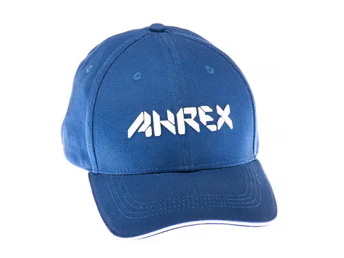 AHREX Bold Script Cap - White on Blue