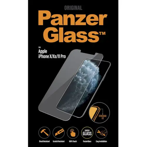 PanzerGlass standard beskyttelsesglas t/iPhone X/XS/11 Pro transparent