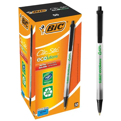 BIC Clic Stic ECOlutions kuglepen sort Medium