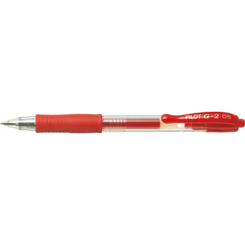 Pilot G-2 gelpen rød Fine Spidsbredde: 0,5 mm