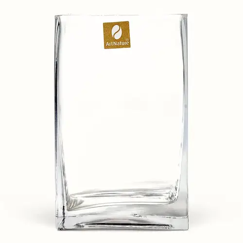 Firkantet Glasvase (Potteskjuler) - Stor (H:15 cm - Ø:11 cm) / Glas