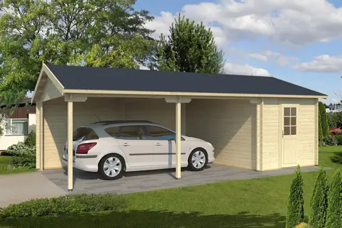 33 M² CARPORT - HANS 2 MED SKUR