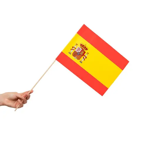 Papirsflag på pind 10 stk. Spanien