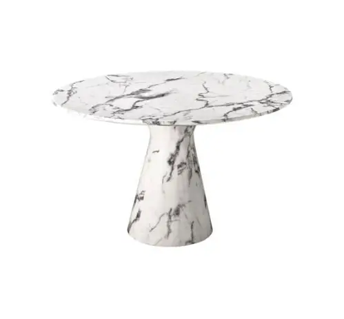 Matbord Turner white faux marble