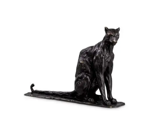 Sitting Panther skulptur brons