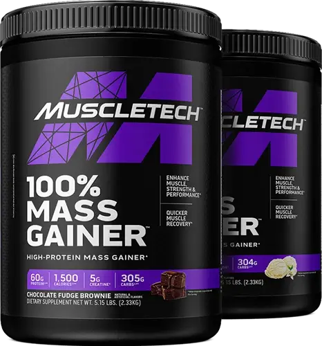 MuscleTech 100% Mass Gainer - 2,33kg Chocolate Fudge Cake