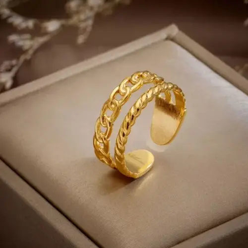 Panzer Layer Ring 18K Guldbelagt | Callisto Jewellery | Ringe |  Kvinder