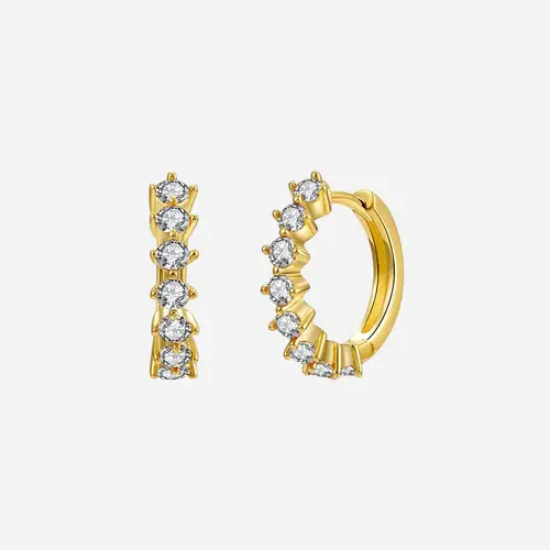 Mini Zirkonia Chic Hoops 18K Guldbelagt | Callisto Jewellery | Øreringe |  Kvinder