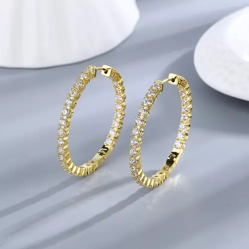 Zirkonia Circle Hoops 18K Guldbelagt | Callisto Jewellery | Øreringe |  Kvinder