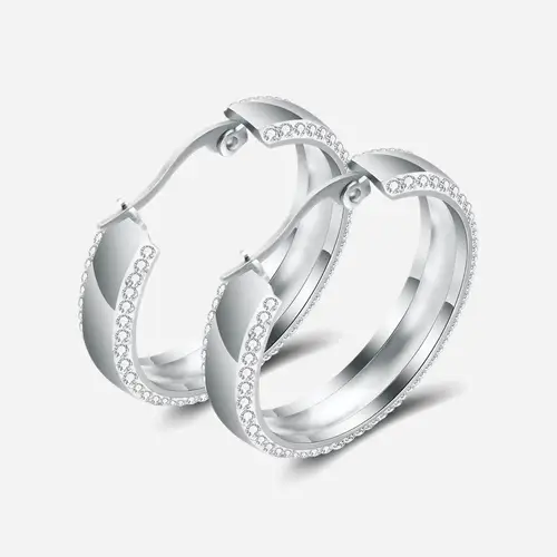 Zirkonia Creole Hoops | Callisto Jewellery | Øreringe |  Kvinder