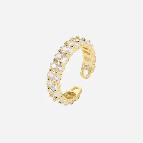 Chunky Crystal Clear Ring 18K Guldbelagt | Callisto Jewellery | Ringe |  Kvinder