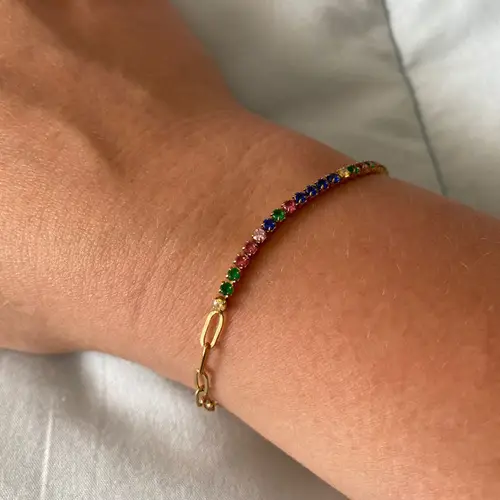 Sommer Zirkonia Armbånd 18K Guldbelagt | Callisto Jewellery | Armbånd |  Kvinder