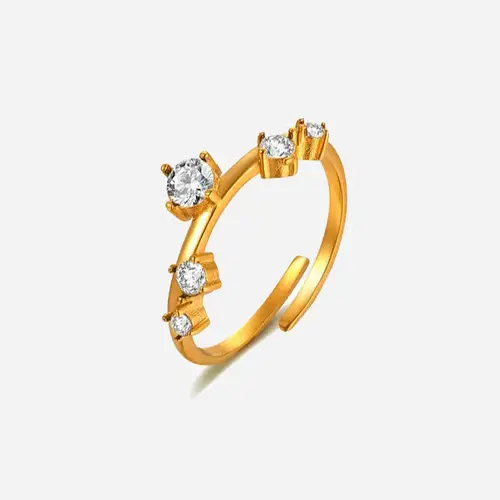 Small Zirkonia Sparkle Ring 18K Guldbelagt | Callisto Jewellery | Ringe |  Kvinder