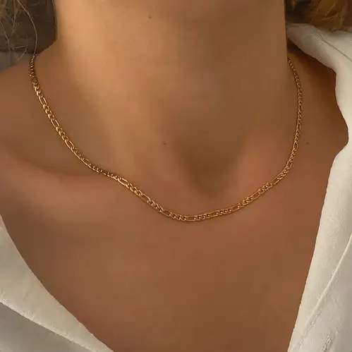 Figaro Choker 3mm 18K Guldbelagt | Callisto Jewellery | Halskæder |  Kvinder