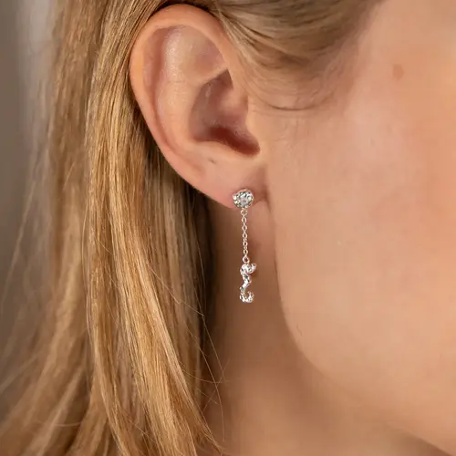 EMILIA MOONSTONE SILVER EARRING - Øreringe - Sisi Copenhagen