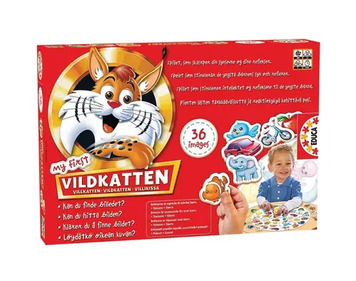 Mit Første Vildkatten - My First - 36 kort - Educa - Fra 2 år.