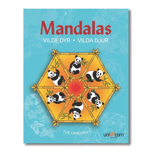 Mandalas Malebog - Vilde Dyr - 32 sider - Fra 6 år