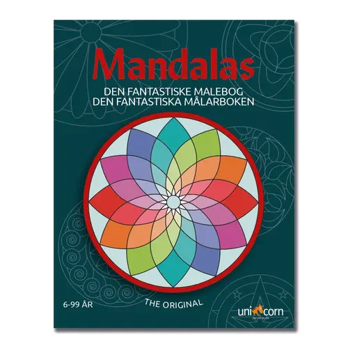 Mandalas Malebog - Den Fantastiske Malebog - 32 sider - Fra 6 år.