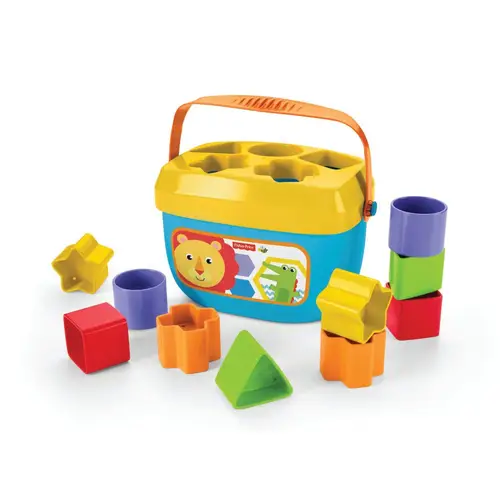 Puttekasse i plast med hank fra Fisher-Price.