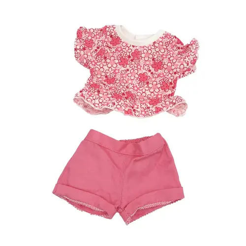 Dukketøj - 38-41 cm - T-shirt & shorts - Fra 3 år.