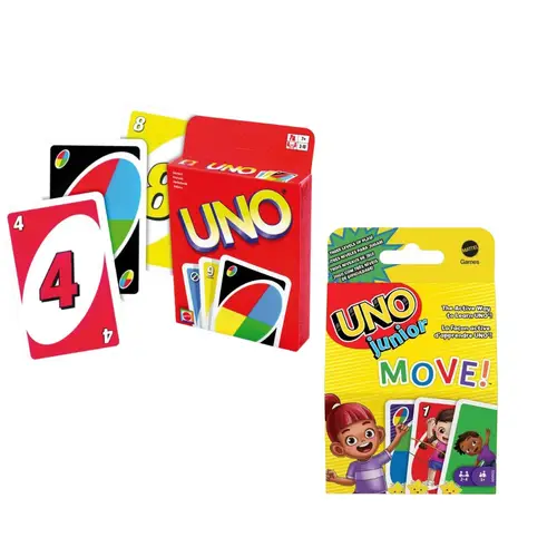 Uno Kortspilsæt med Uno + Uno Junior MOVE!