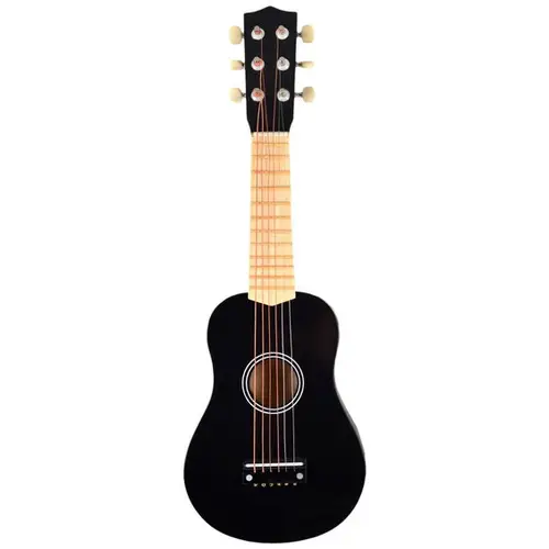 Sort 6-strenget guitar