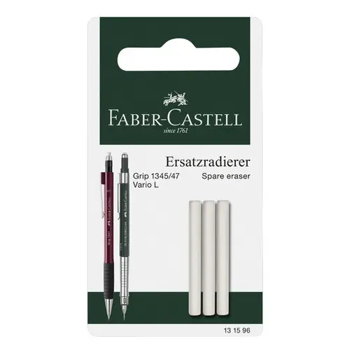 Faber-Castell 3-pak viskelæder refill til Grip 1345 / 1347 / Vario / Executive