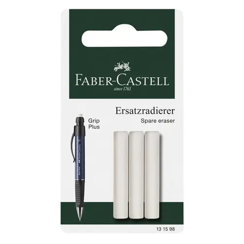 Faber-Castell 3-pak viskelæder refill til Grip Plus