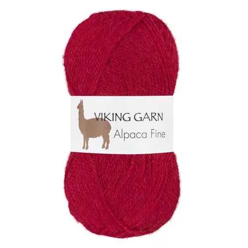 Viking Garn Alpaca Fine 50 g rød 655