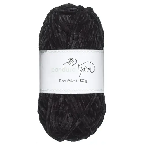 Garn Thin Velvet 50 g sort – fløjlsblødt og himmelsk blødt garn