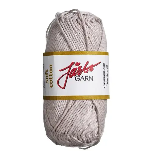 Garn Järbo Soft Cotton 50 g sand – 8875 Greyish