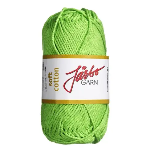 Garn Järbo Soft Cotton 50 g lysegrøn – 8847 Lime