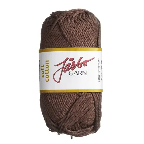 Garn Järbo Soft Cotton 50 g brun – 8843 Mocca brown